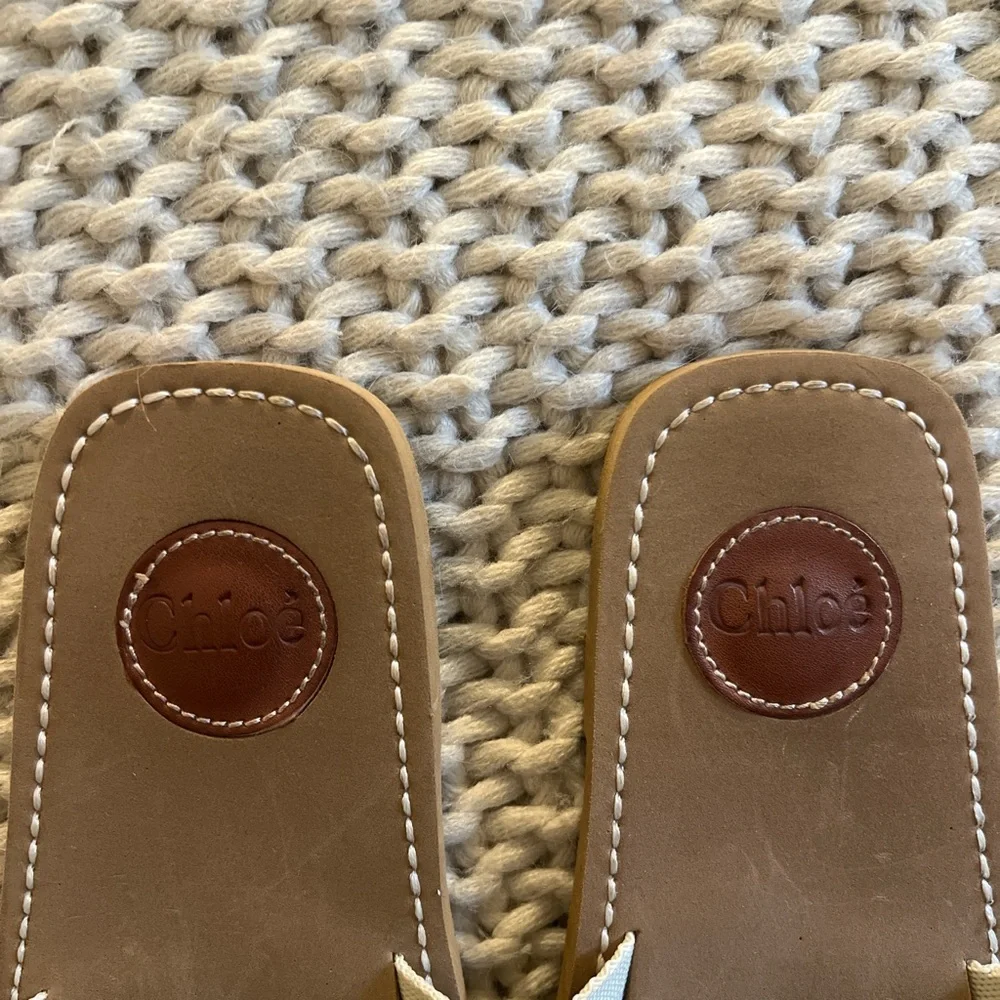 Chloe Beige and Black Sandals - Picture 2 of 4